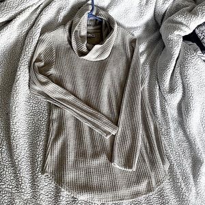 Sonoma size S. Super soft cowl neck waffle knit sweater. Beige, never worn!